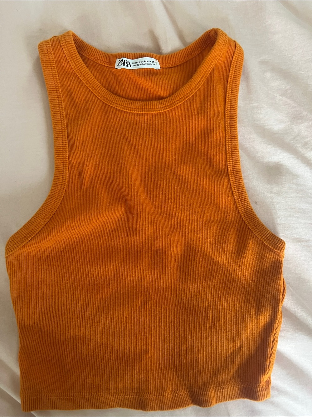Orange / tan ZARA crop top